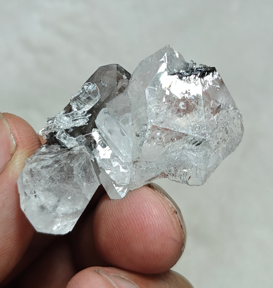 Single beautiful brookite included Quartz Crystals cluster 20 grams