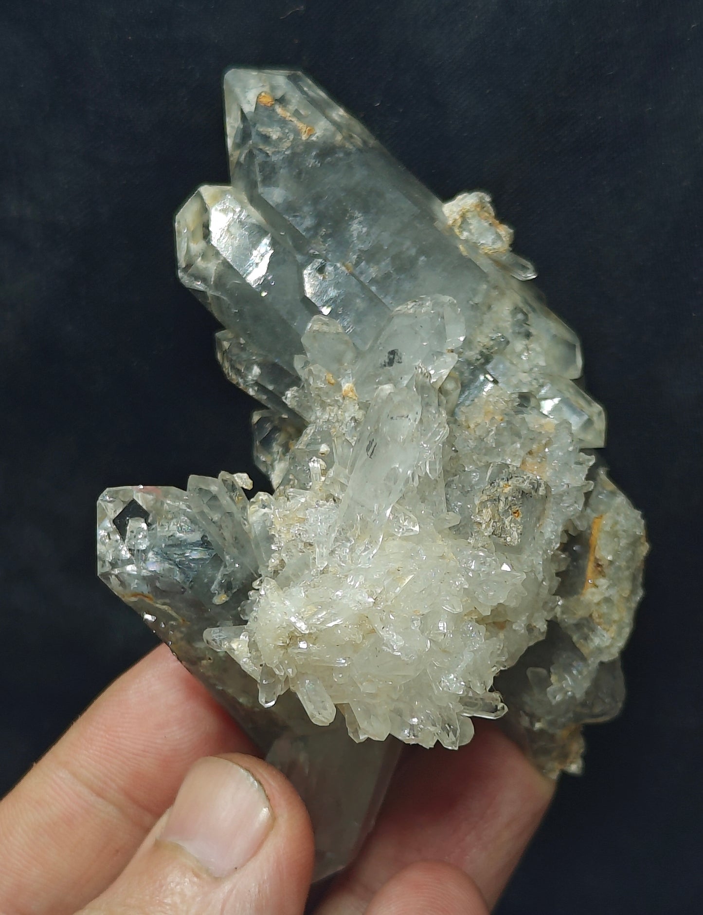 Quartz Crystals terminated cluster 145 grams