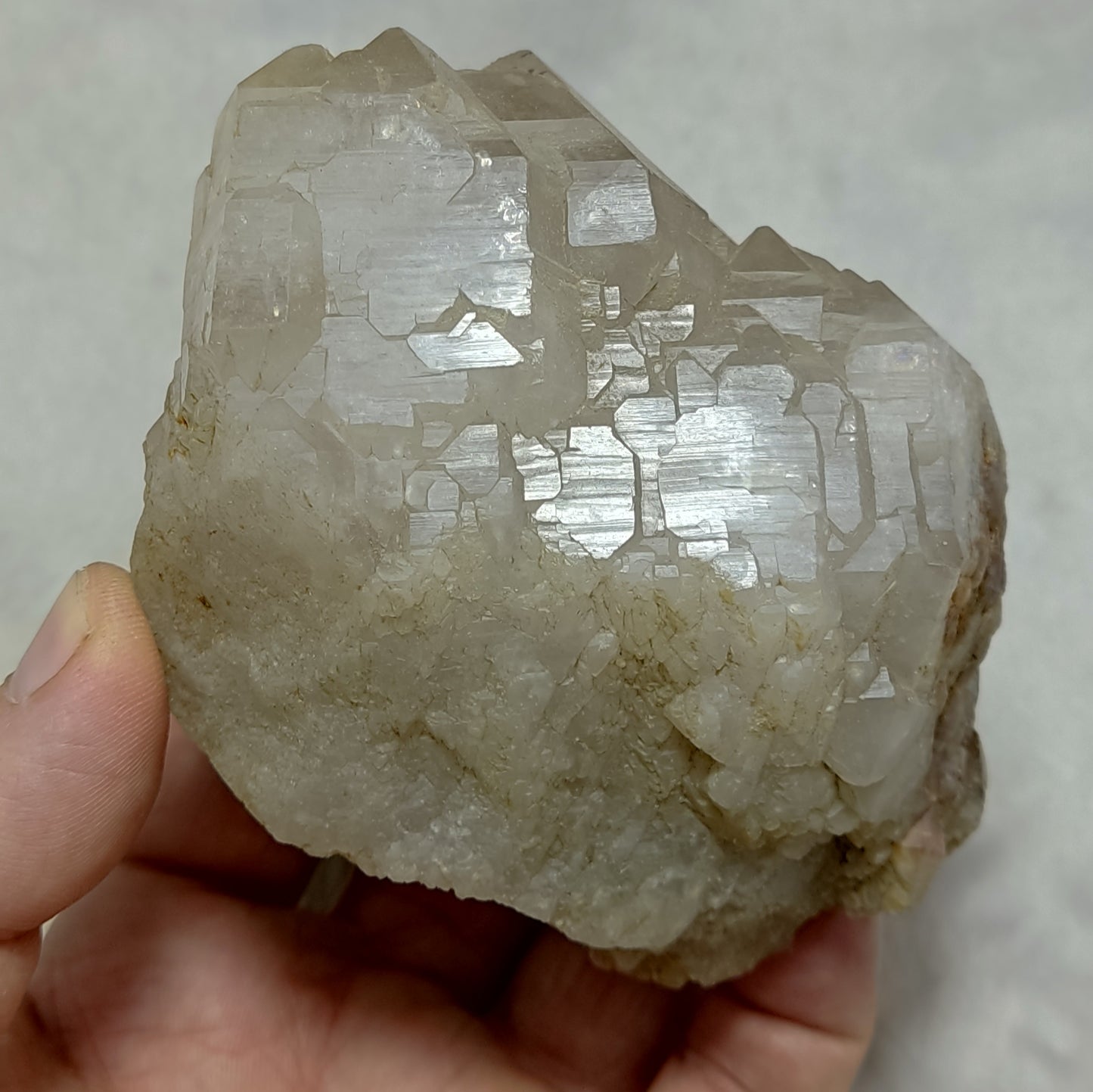 Natural Quartz Crystal Floater Formation Healed Natural Patterns 569 grams