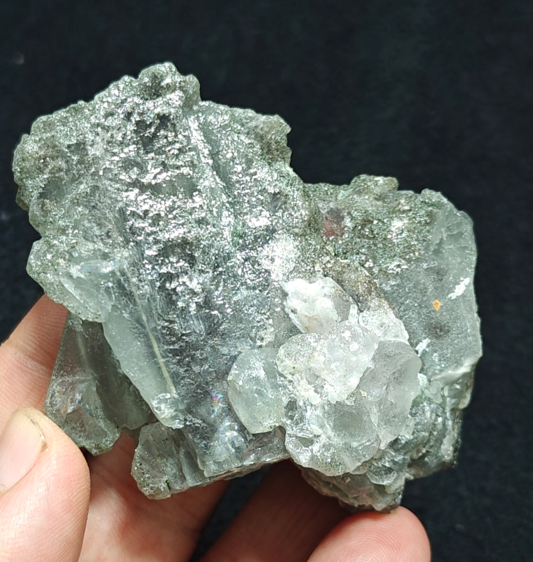 Light Purple Apatite with Green Inclusions of Byss-olite 162 grams