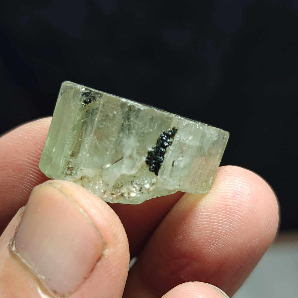 Natural green apatite crystal 16 grams
