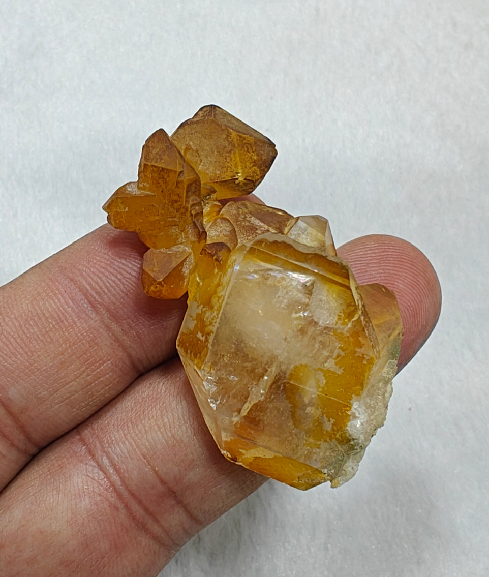 Natural iron included yellow faden quartz 17 grams