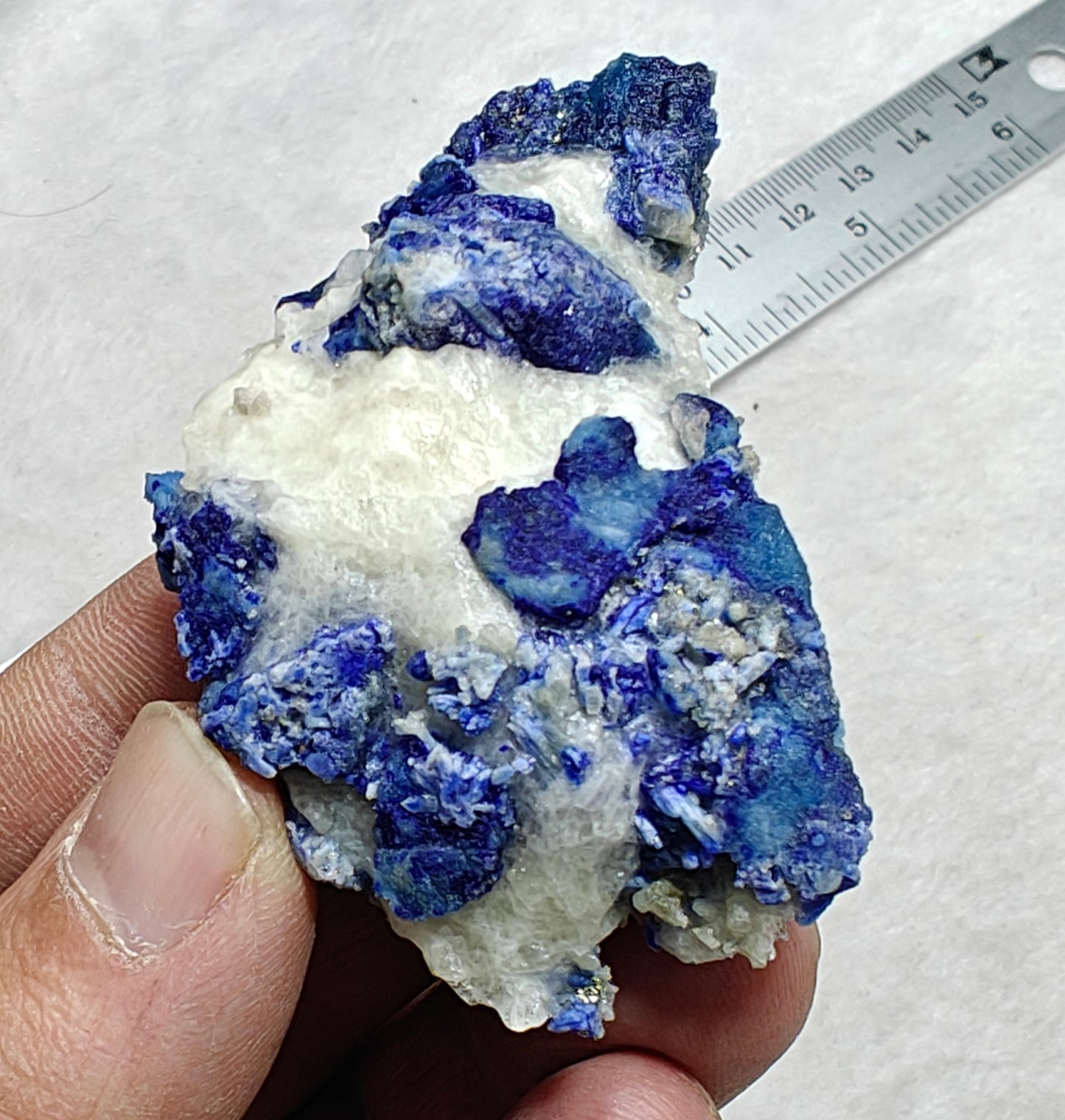 Afghanite/Lazurite on matrix with Calcite 55 grams