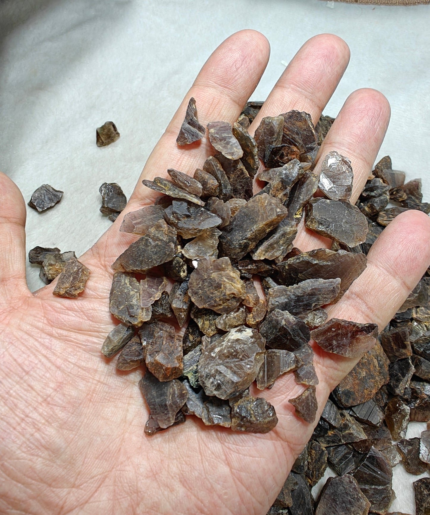 Natural rough axinite crystals 700 grams