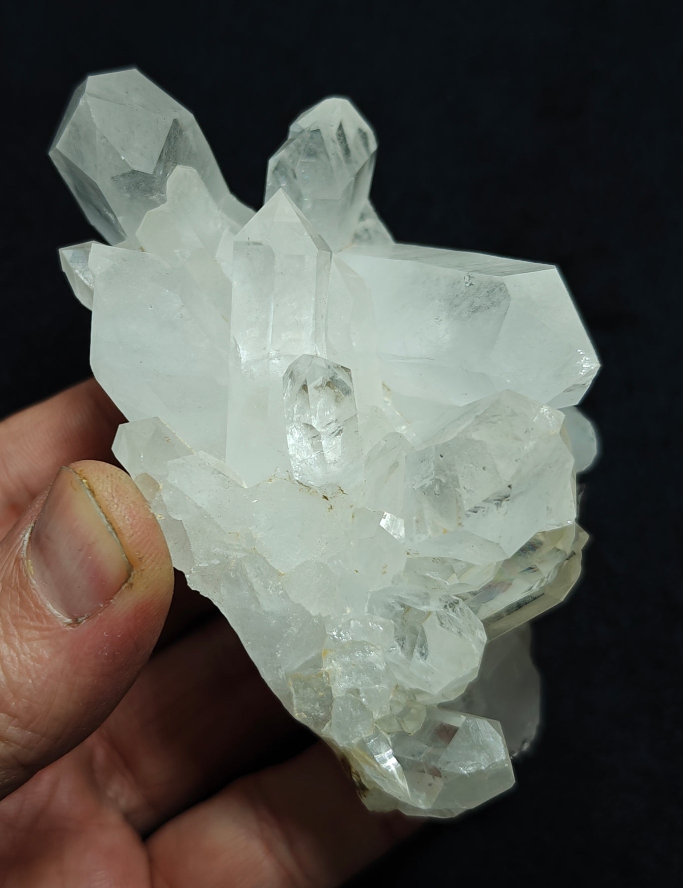 An amazing specimen of Quartz Crystals cluster combined together with beautiful terminations 272 grams