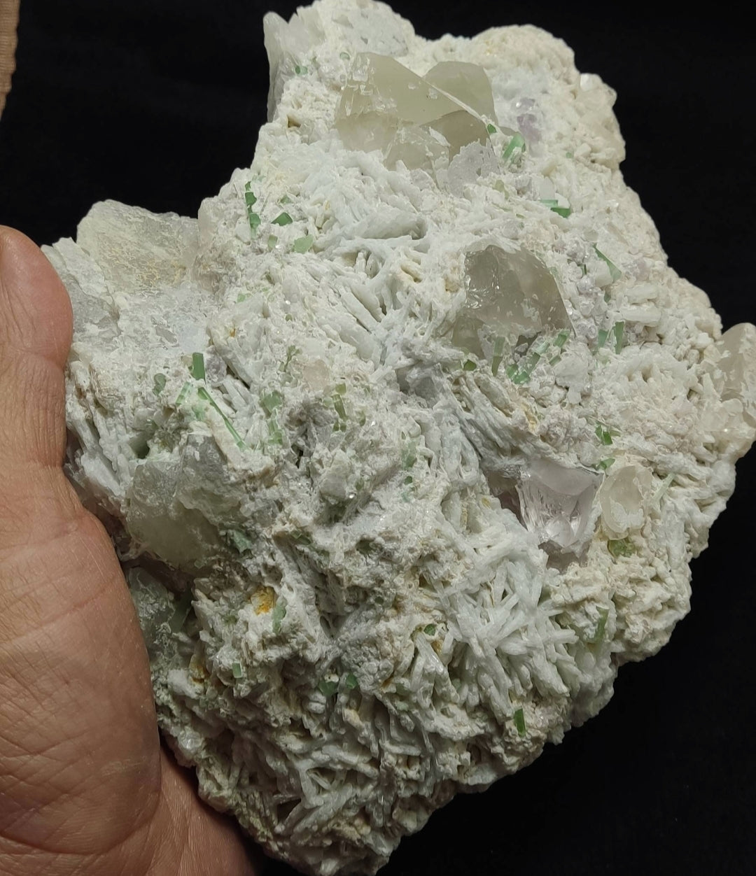 Combo specimen of morganite tourmaline quartz and cleavlandite 2120 grams