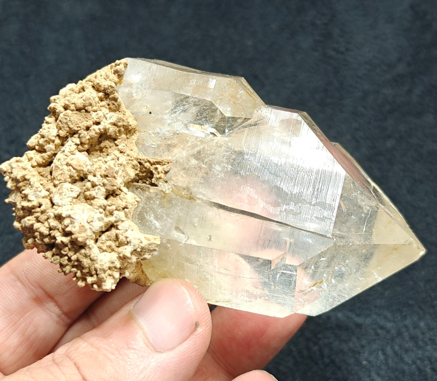 An Aesthetic specimen of  terminated Quartz Crystal 187 grams