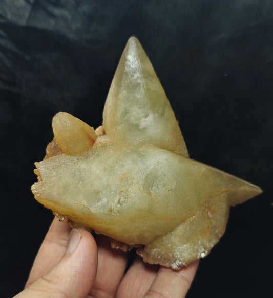 Natural Dogtooth calcite cluster beautiful terminations 415 grams