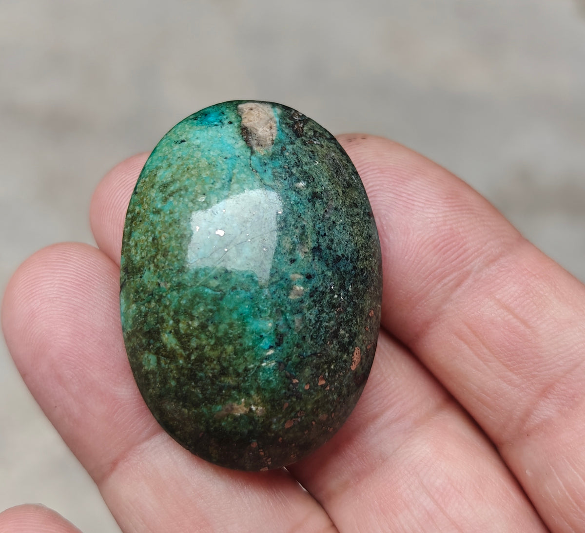Natural stabilized turquoise cabochon collection 83 grams