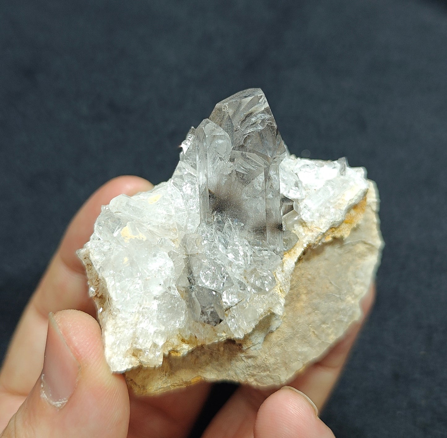 Brookite included Quartz Crystals specimen 120 grams
