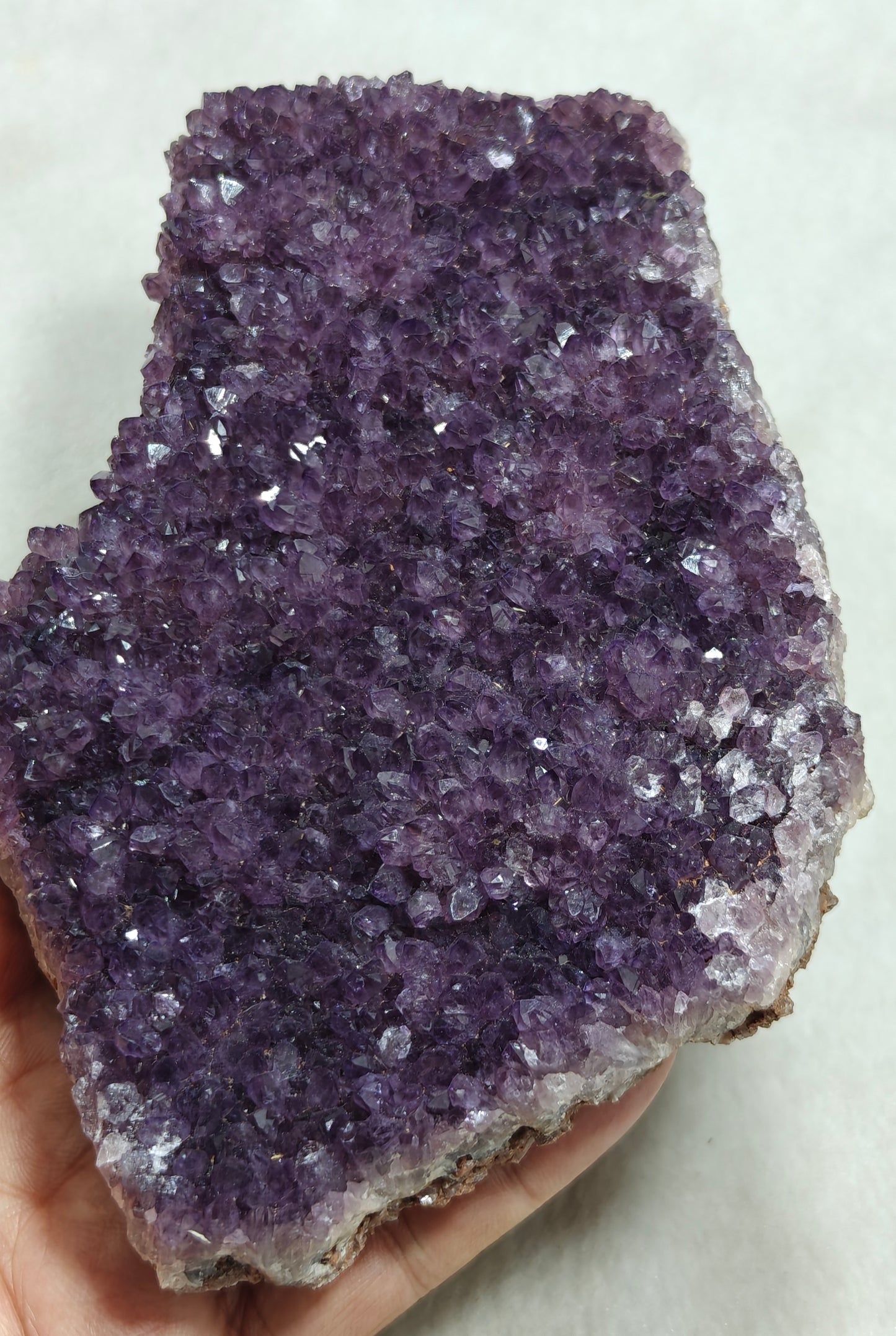 Natural drusy amethyst Clusters plate 402 grams