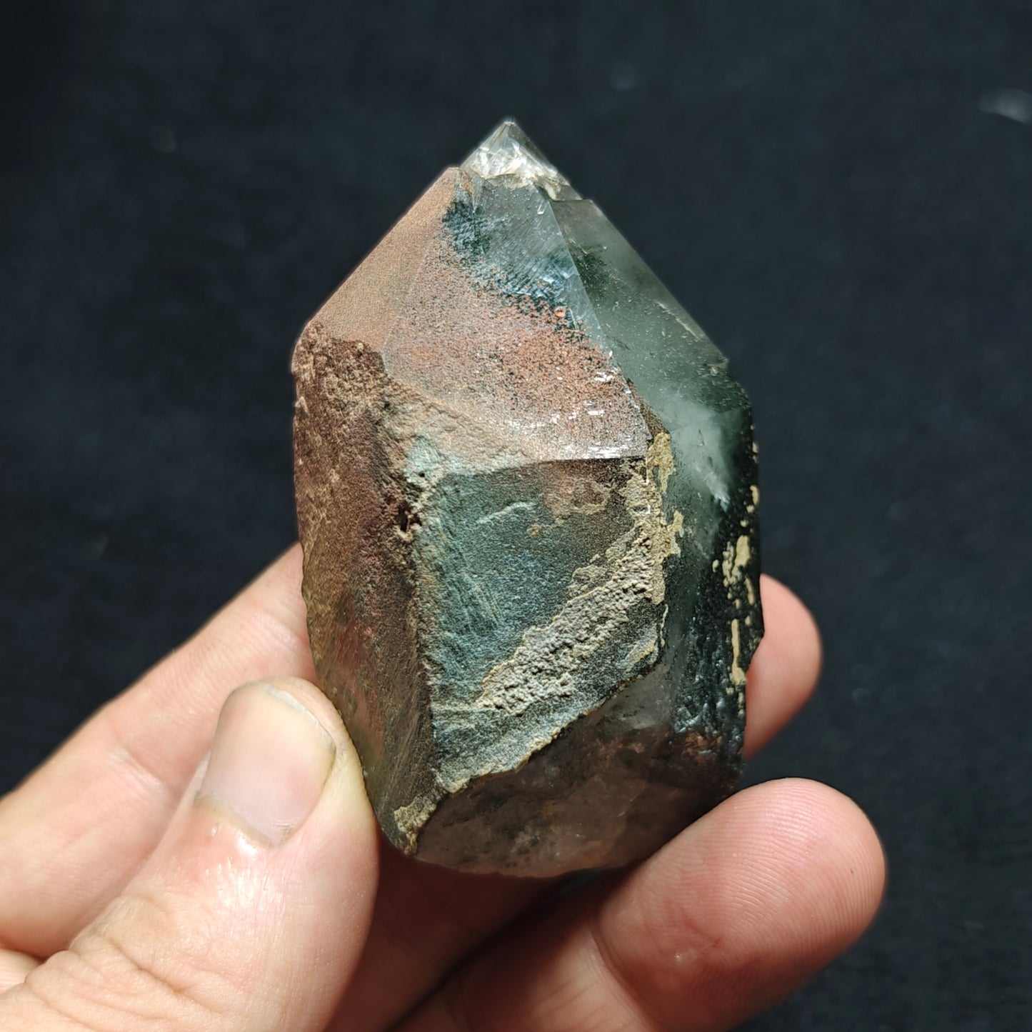 Hematite chlorite Quartz Crystal 125 grams