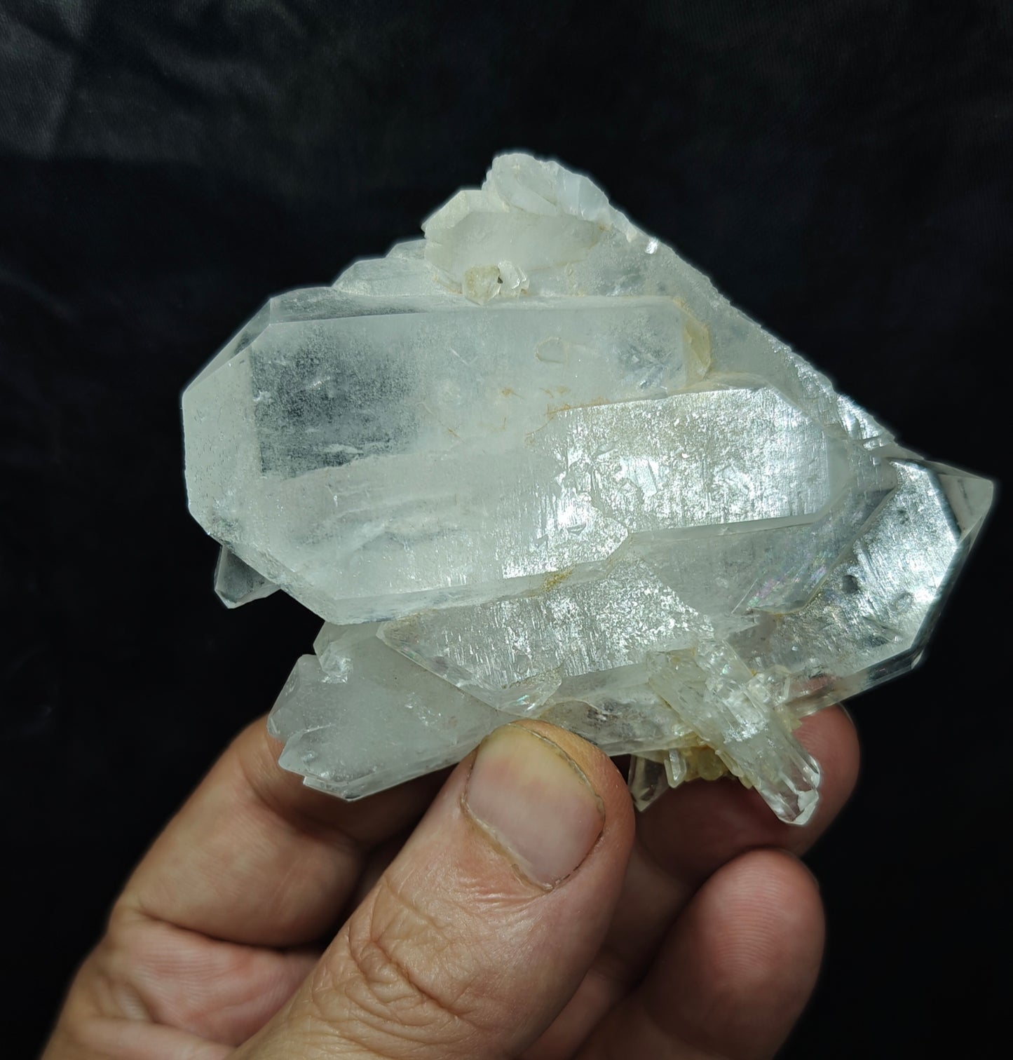 Single beautiful terminated Faden Quartz crystals specimen 152 grams