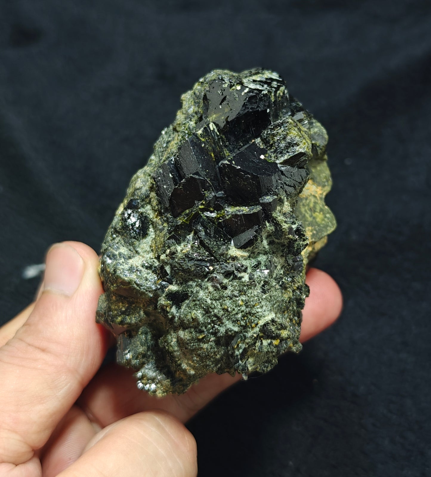 An Amazing specimen of lusterous Epidote 340 grams