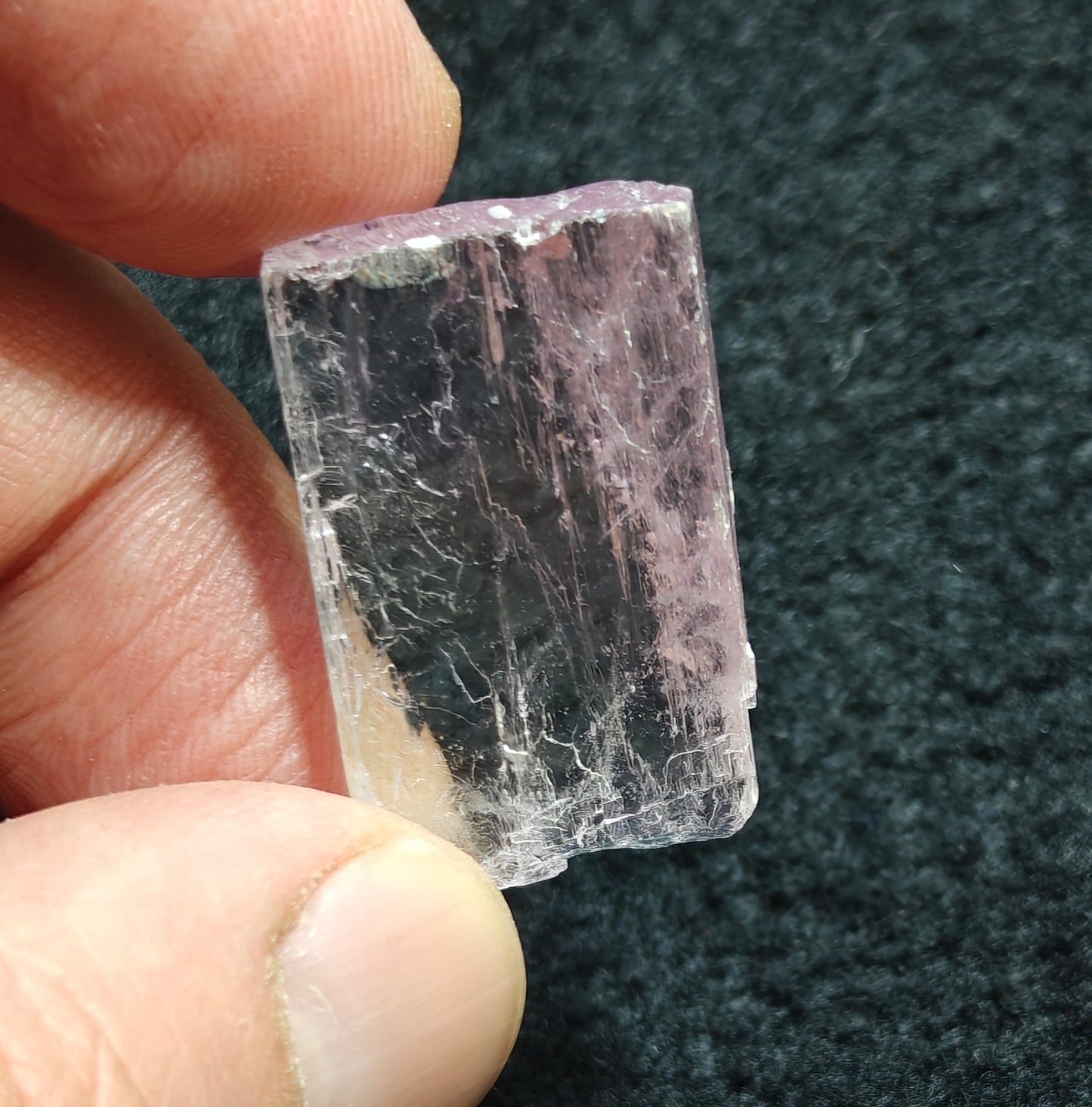 Rocks Gems Minerals Crystals Stones: Terminated bicolor crystal of specimen spodumene kunzite 8.9 grams