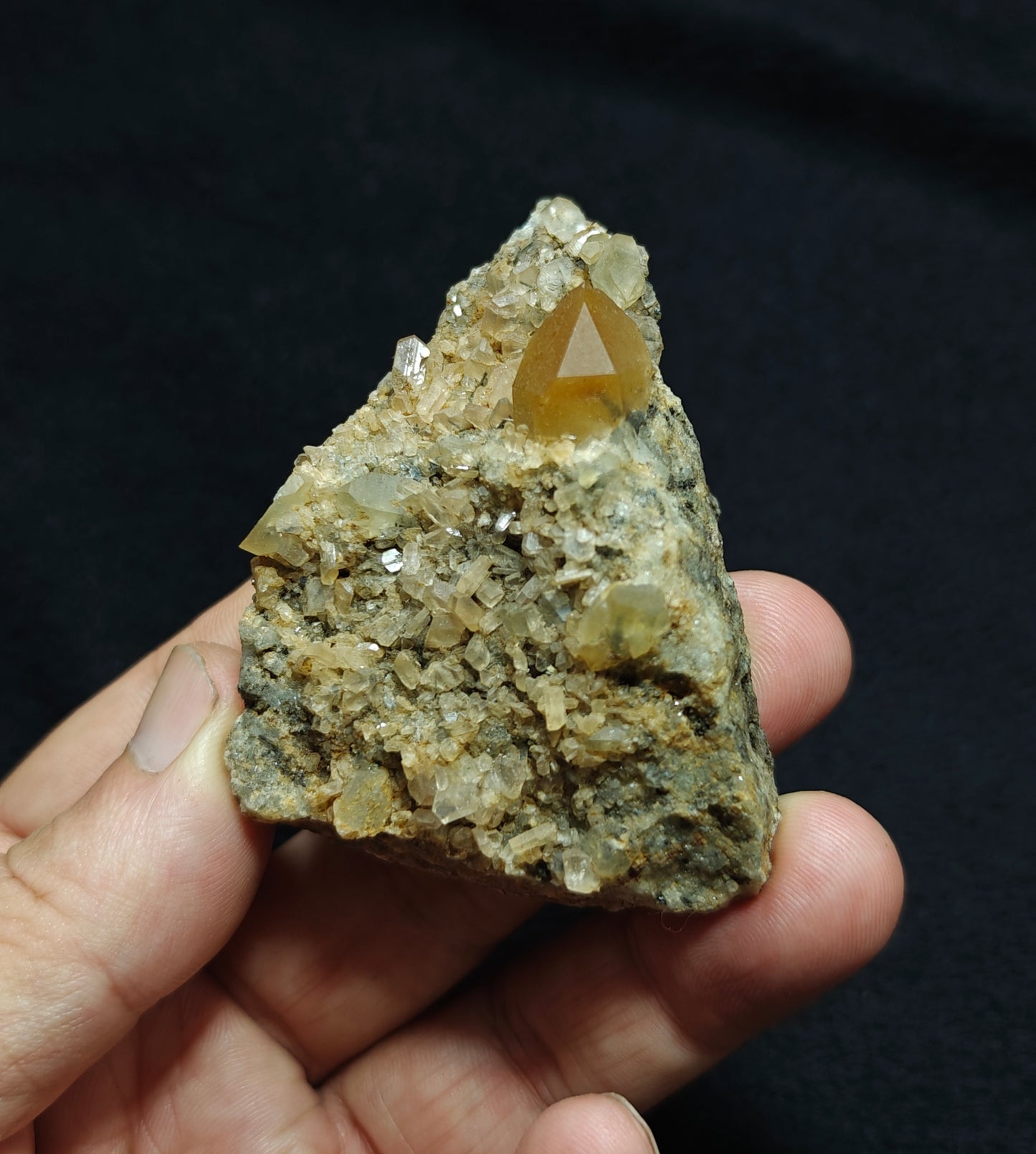 Astrophyllite Quartz Crystal on matrix 104 grams