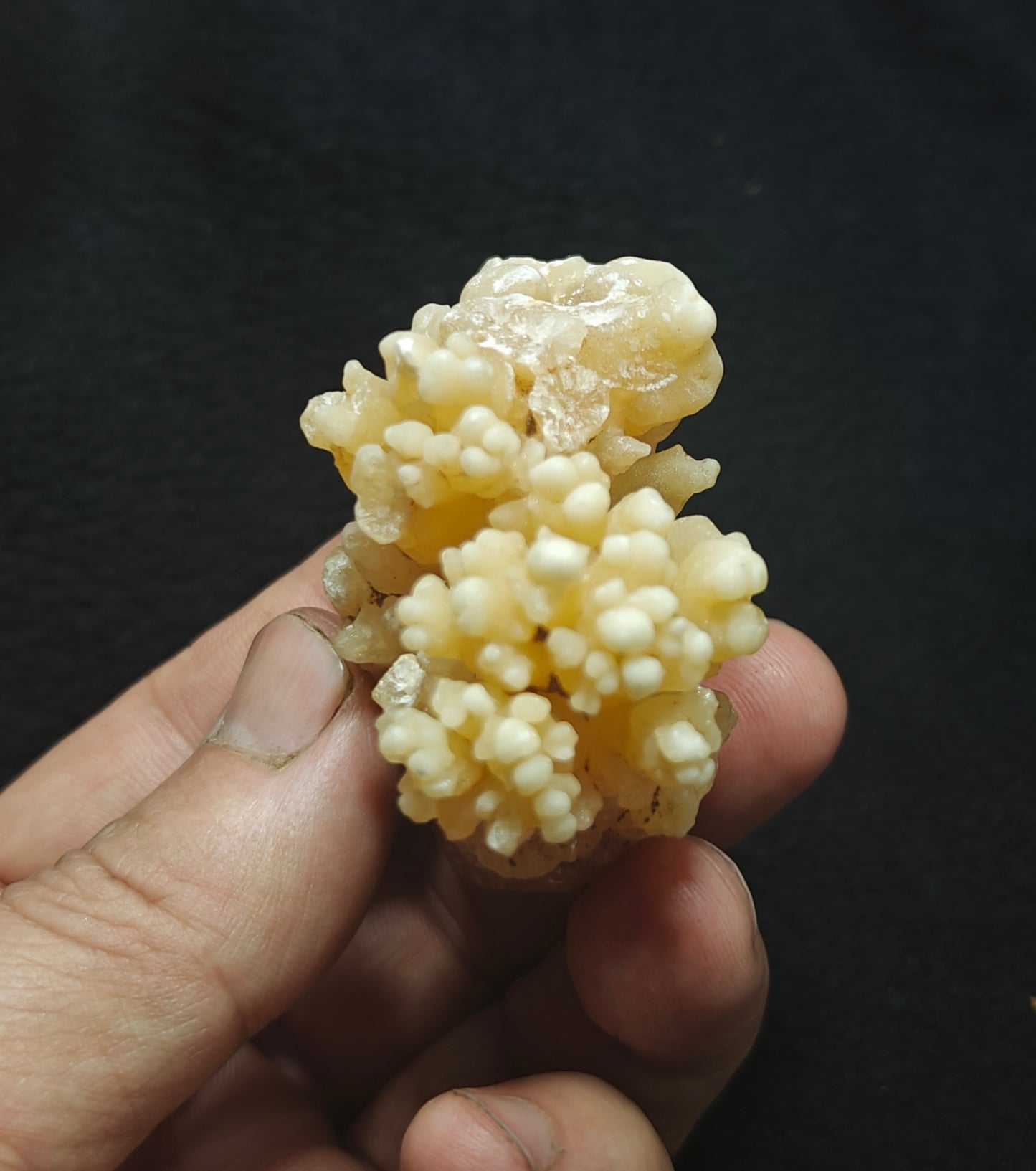 An aesthetic specimen of aragonite flower shape natural terminated crystals 89 grams