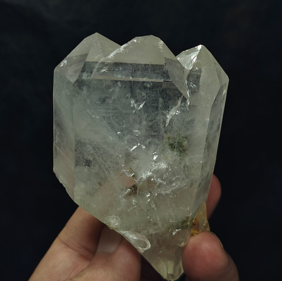 Natural faden quartz crystal with chlorite inclusions 172 grams