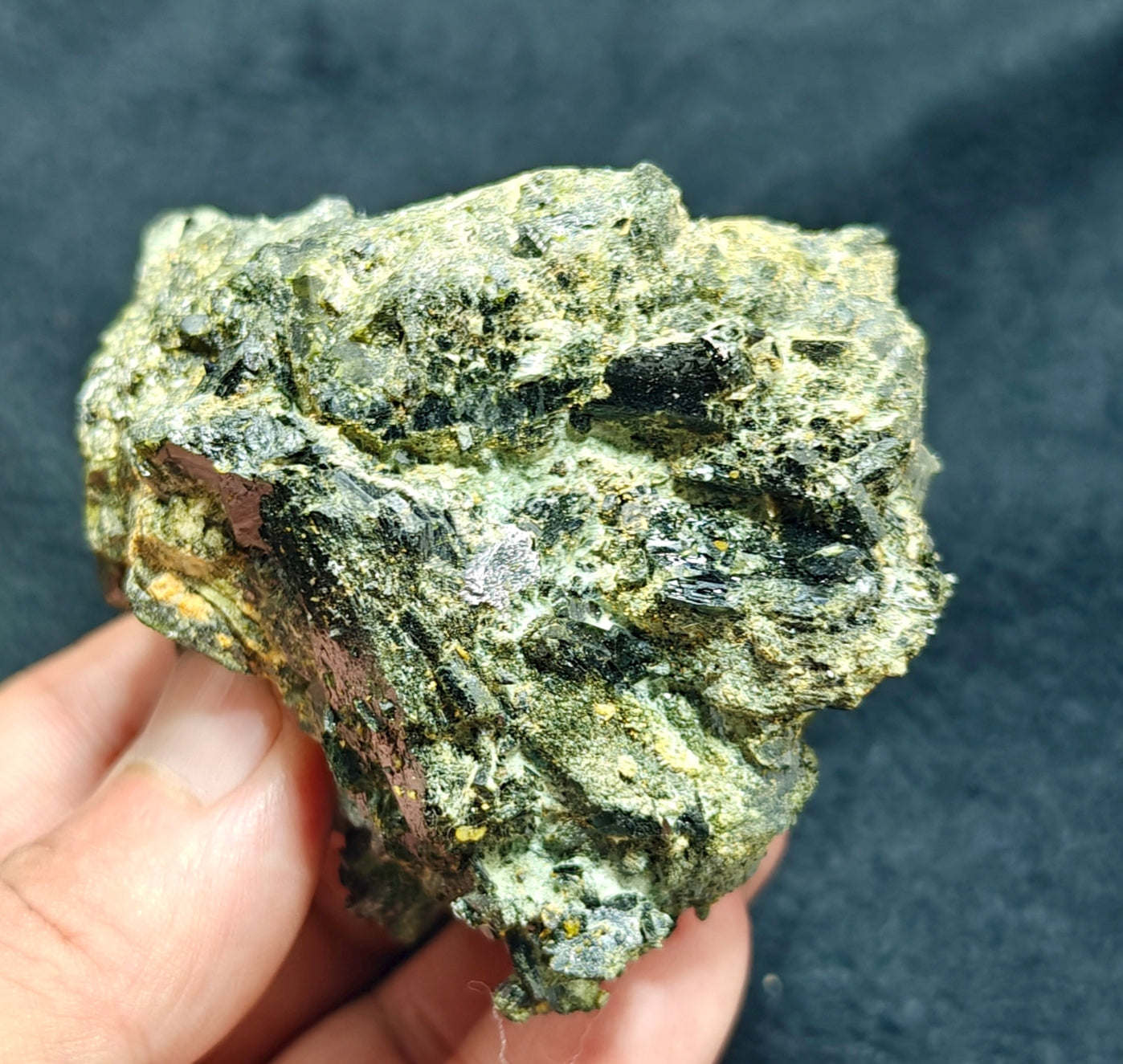An Amazing specimen of lusterous Epidote 340 grams
