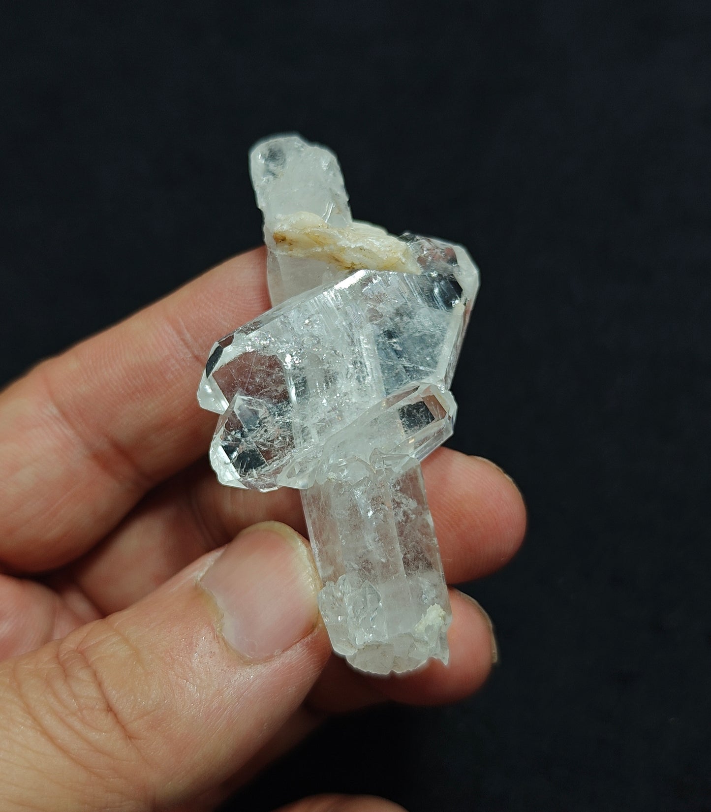 Natural Cross Formation Quartz Crystal 28 grams