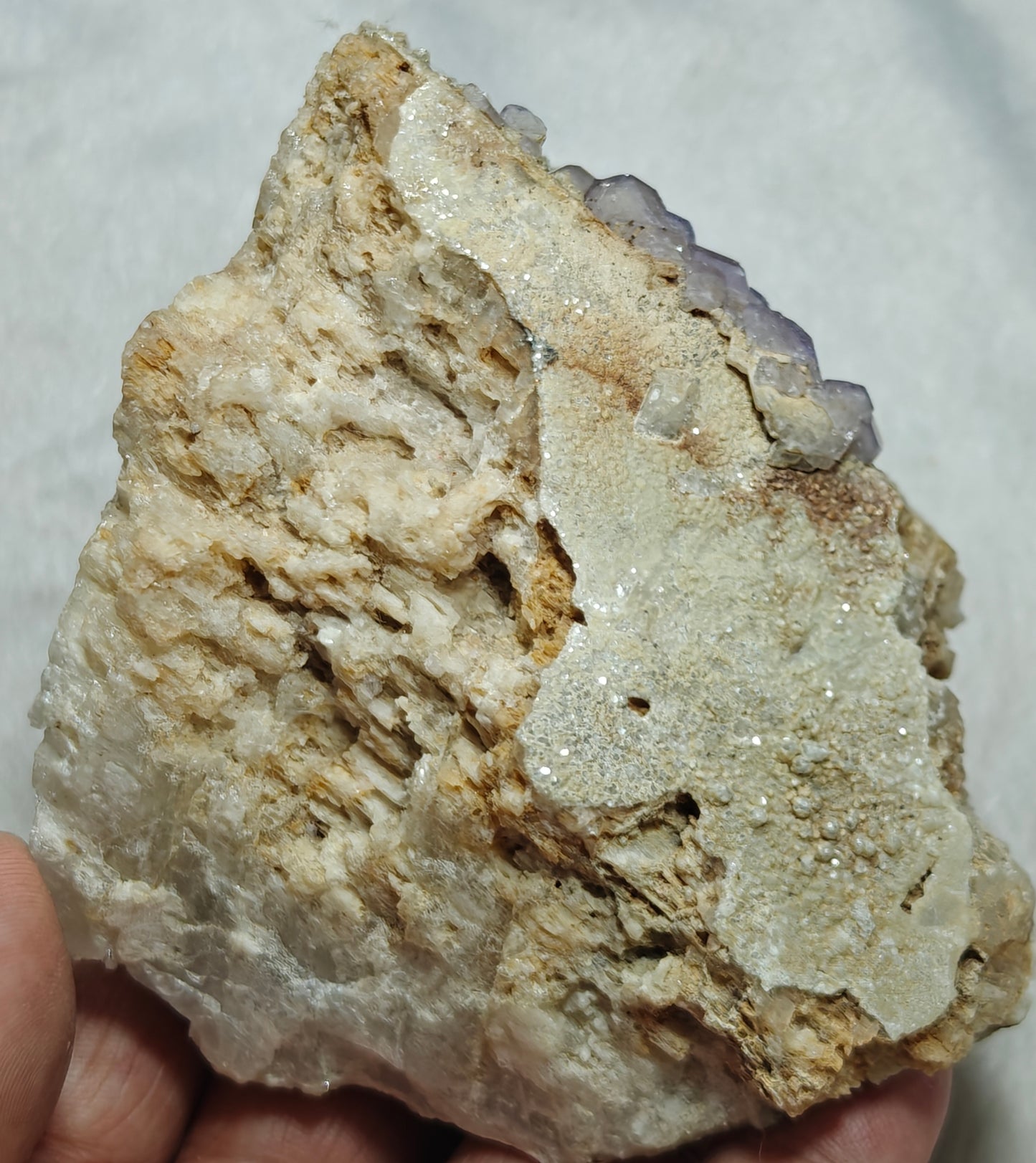 Purple Apatite crystals on matrix 486 grams