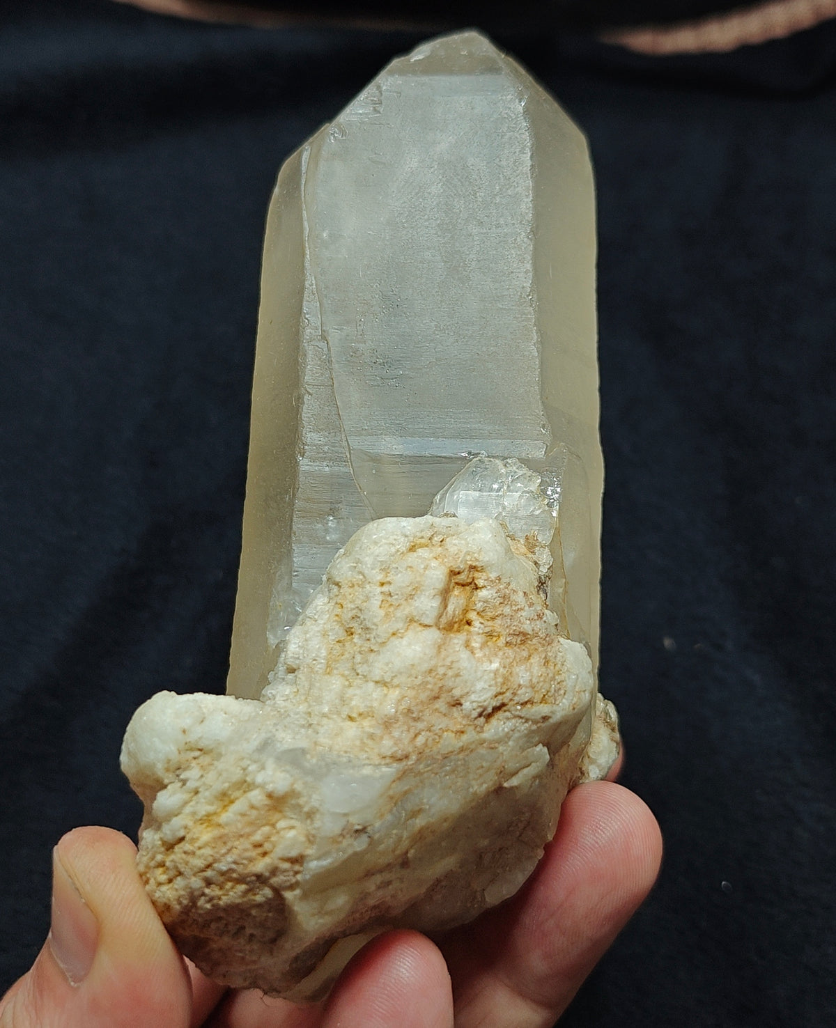 Milky/light golden yellow Quartz Crystal 488 grams