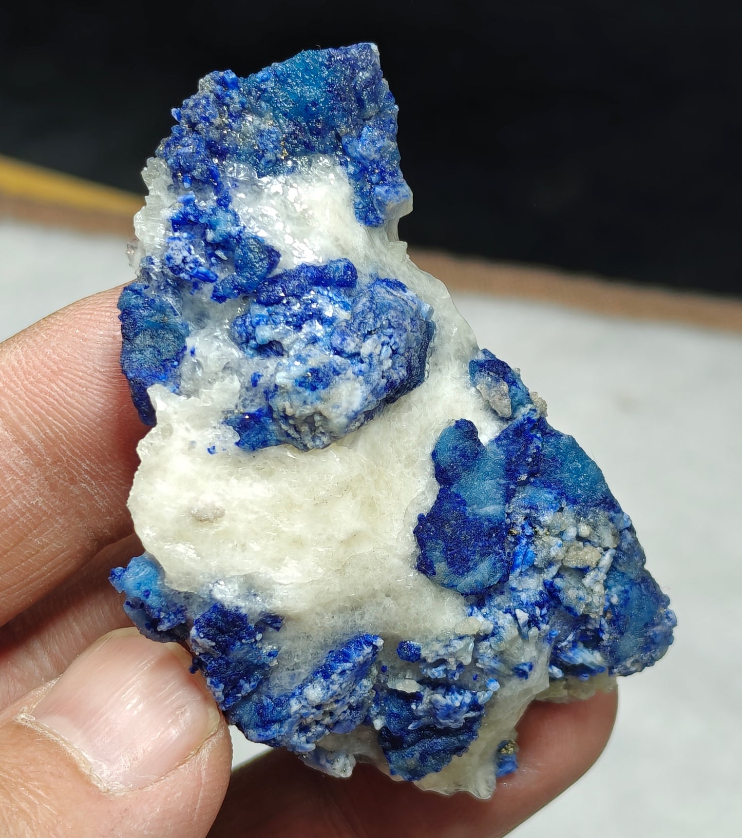 Afghanite/Lazurite on matrix with Calcite 55 grams