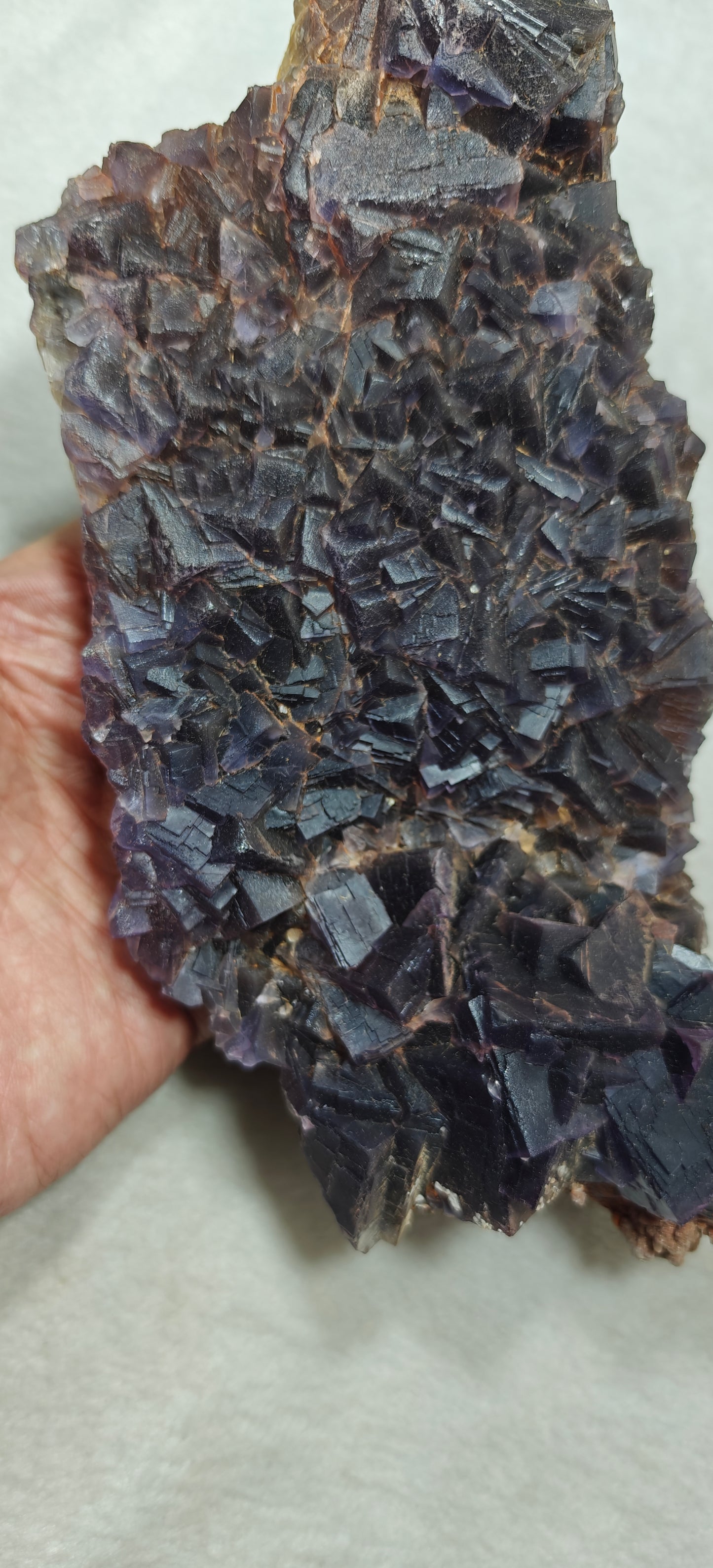 Amazing Fluorite clusters plate 1350 grams