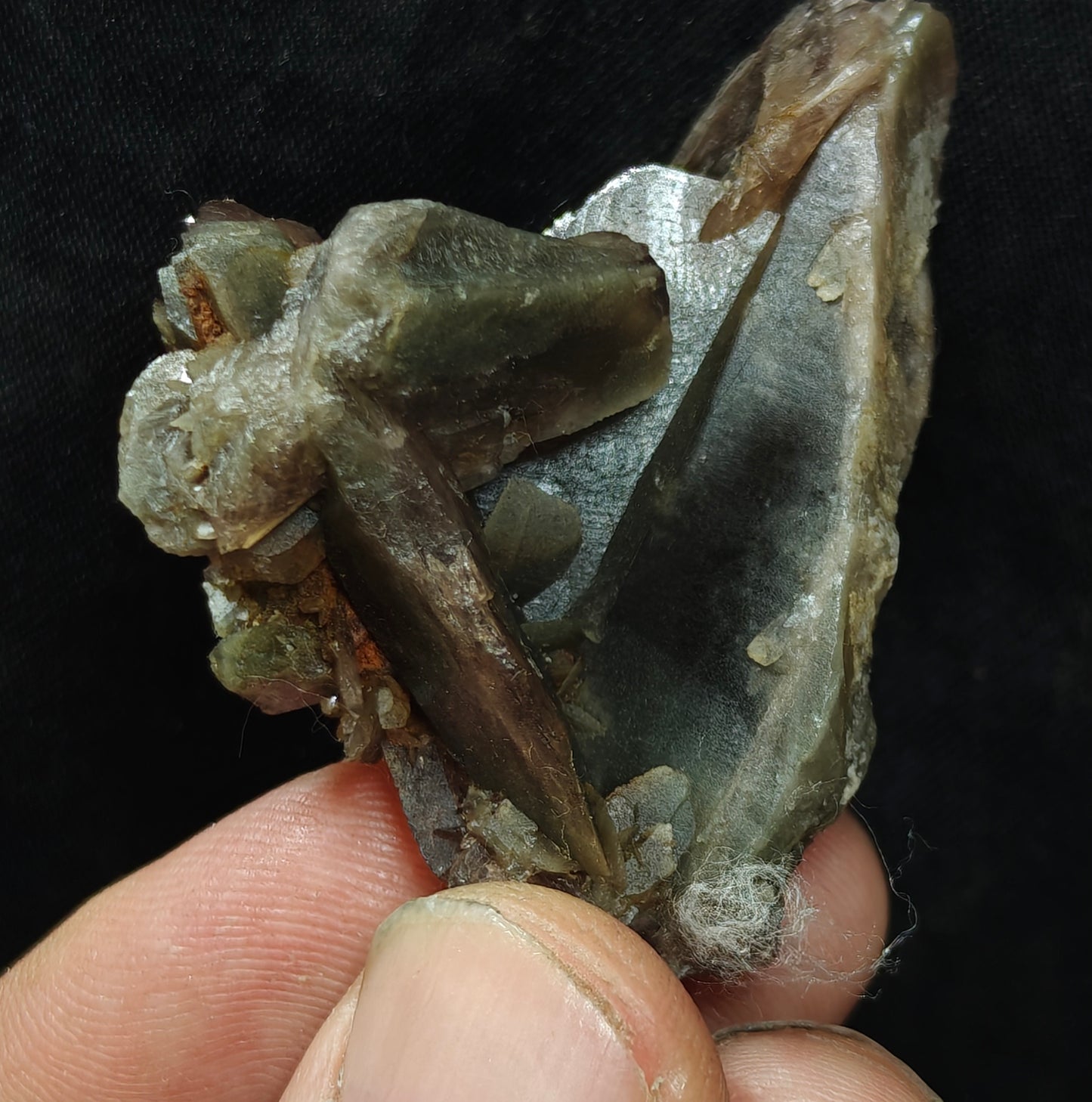 Axinite crystal cluster 38 grams