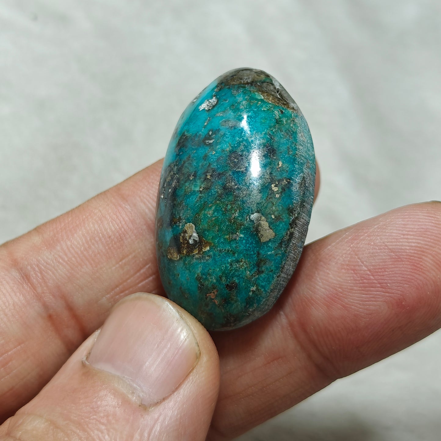 Turquoise Cabochon with Pyrite 17.5 grams