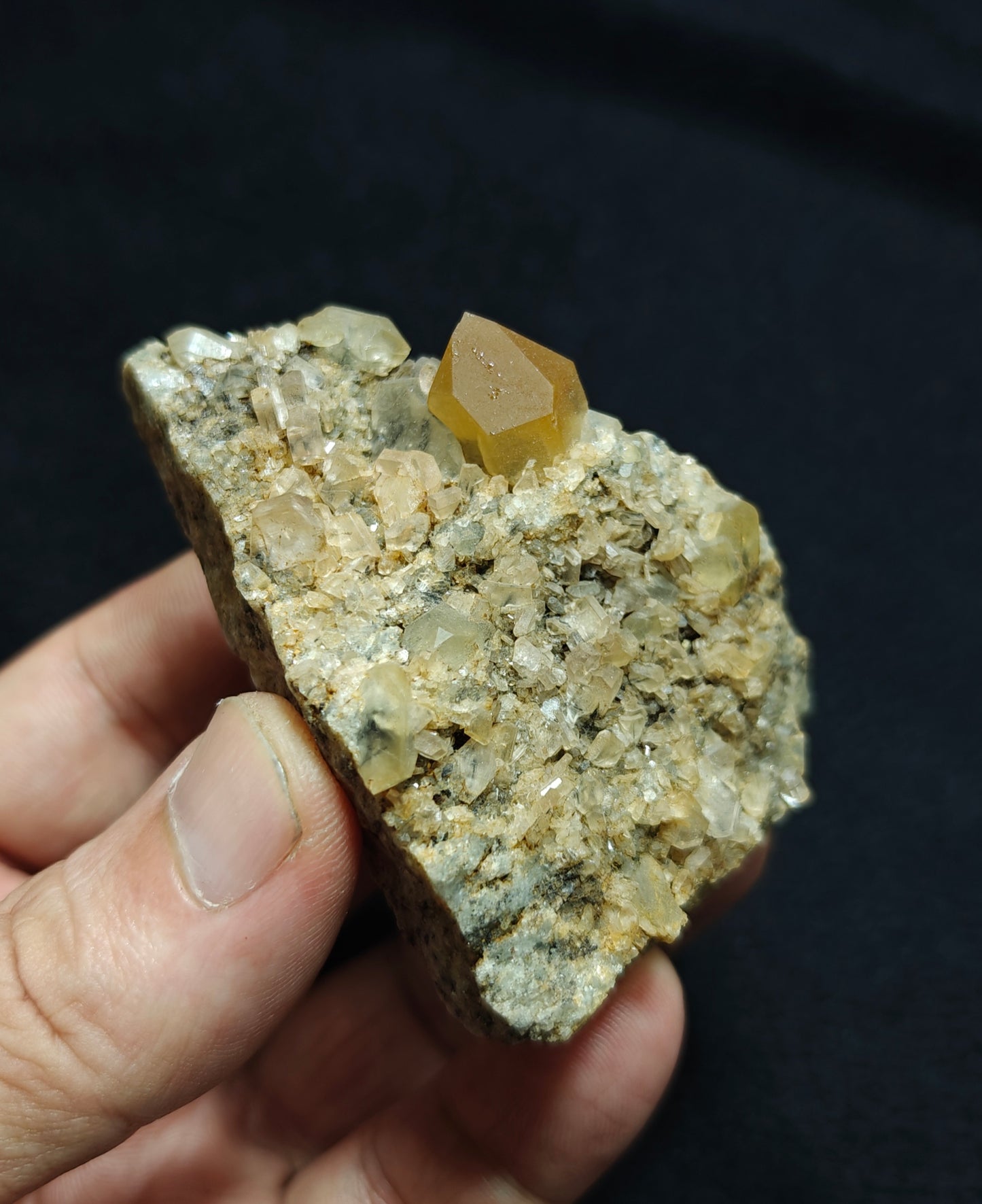Astrophyllite Quartz Crystal on matrix 104 grams