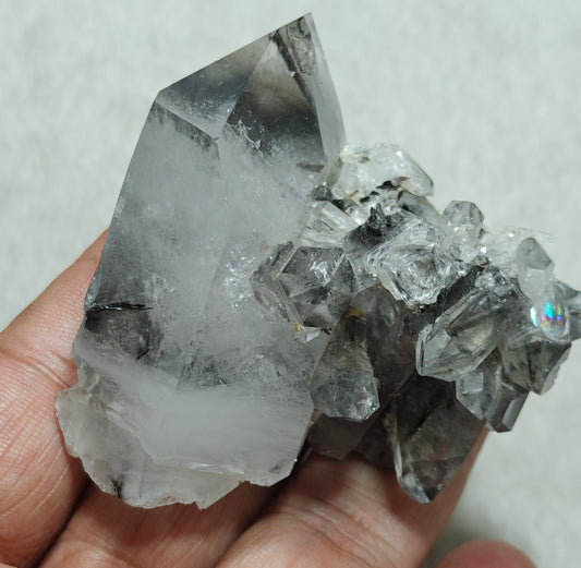 Brookite included Quartz Crystals specimen 140 grams