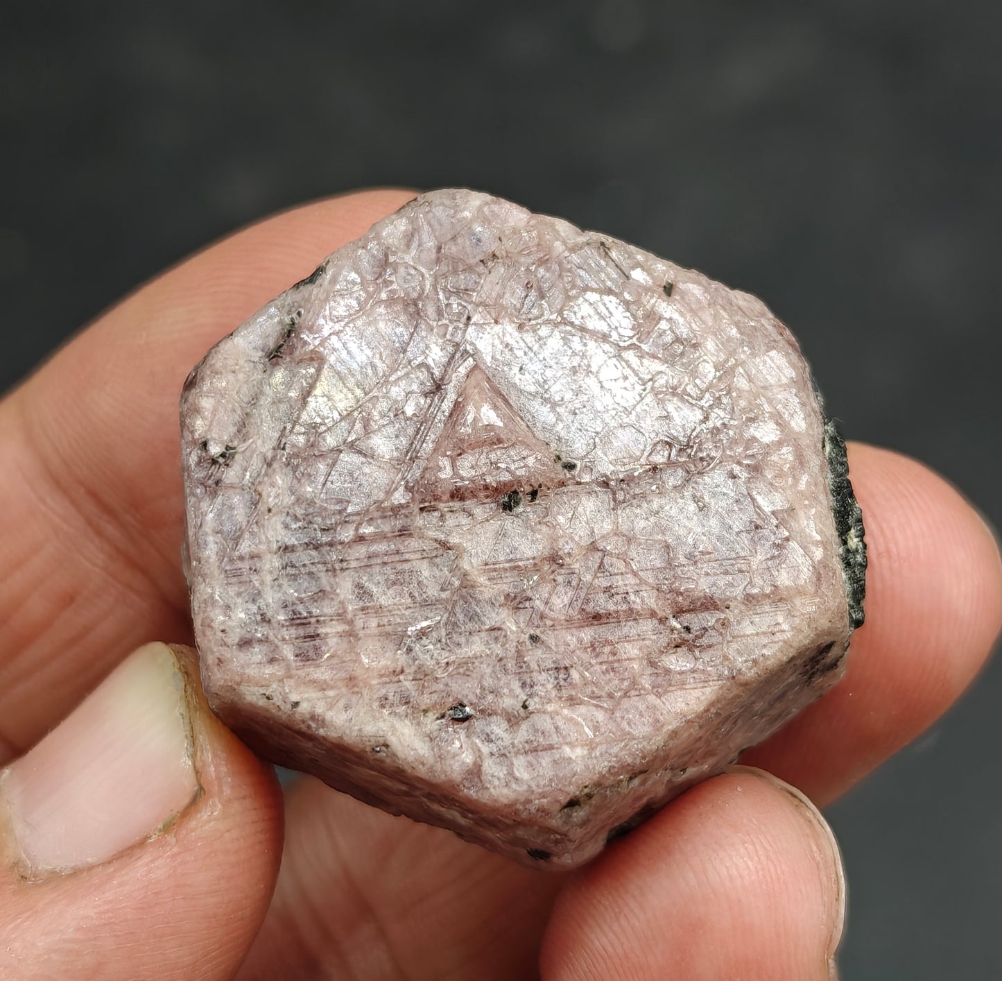 Natural hexagonal ruby corundum crystal 50 grams