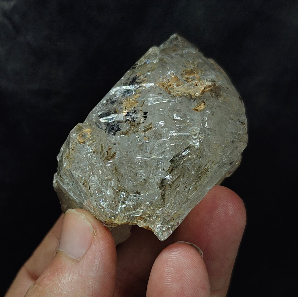 Natural Fenster Quartz Crystal with little clay inclusions 160 grams