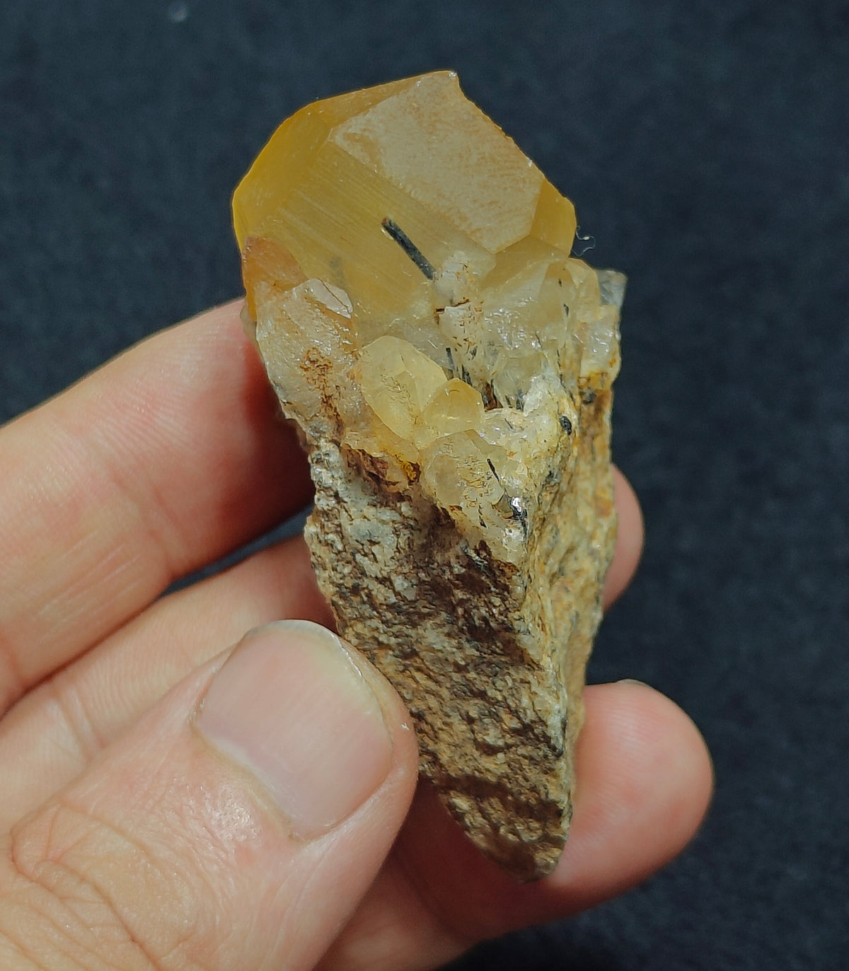 Astrophyllite Quartz with aegirine inclusions 53 grams