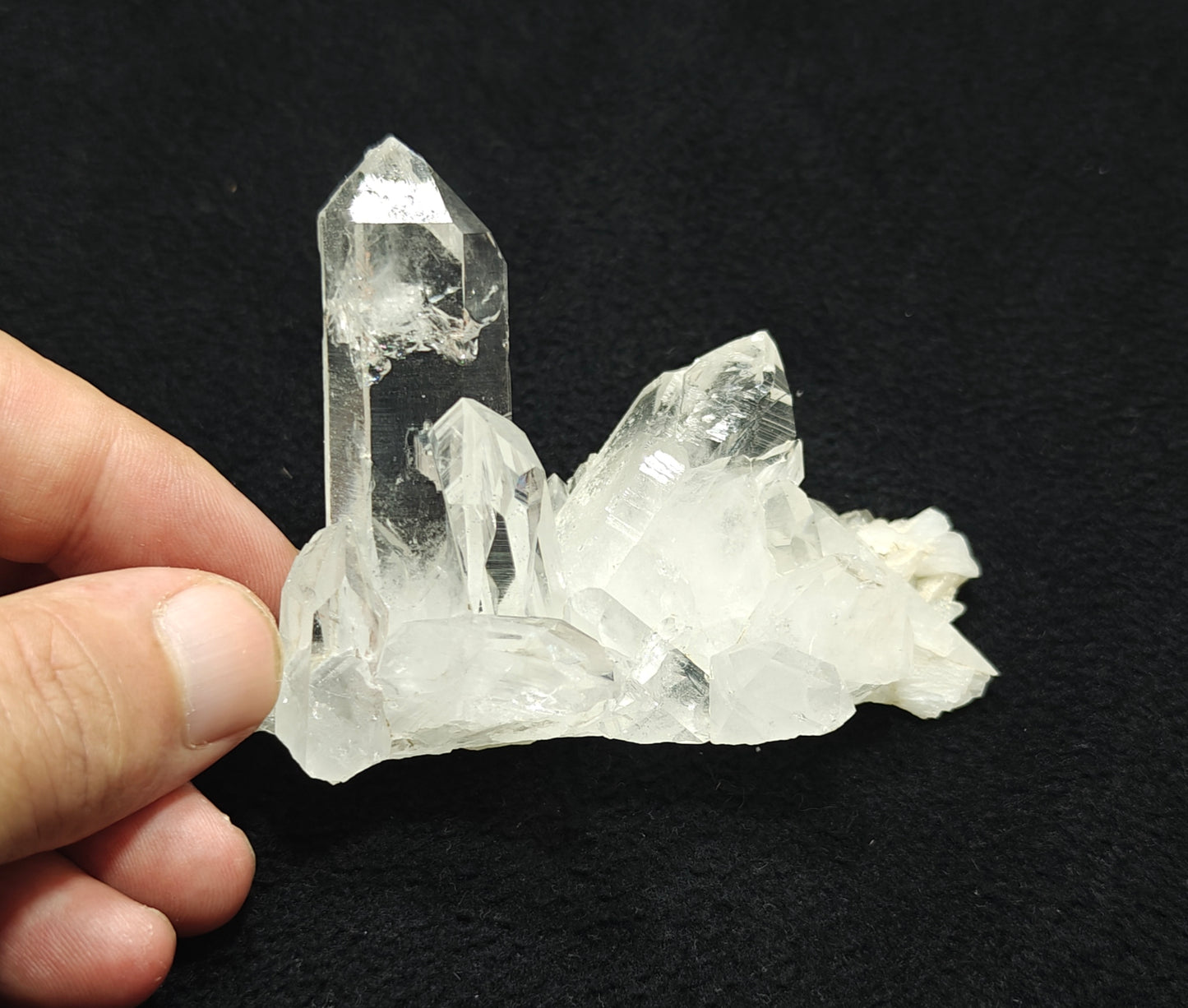 An Aesthetic specimen of terminated clear Quartz Crystals 143 grams