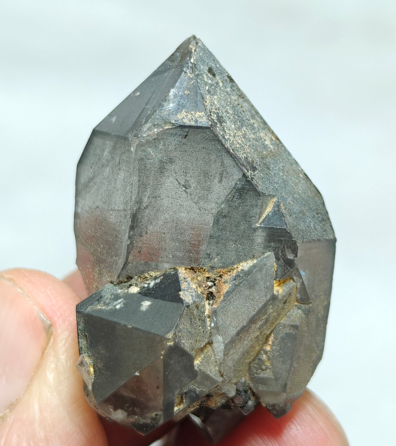 Natural smoky quartz crystal with rutiles inclusions 29 grams