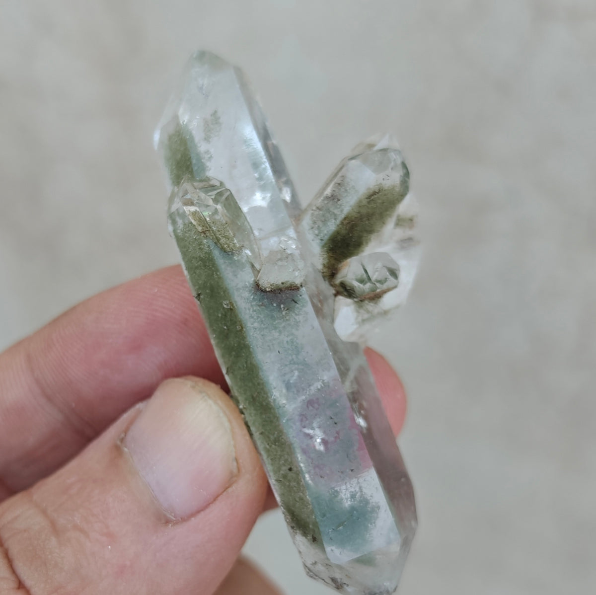 Natural beautifully terminated Chlorite Quartz crystal 27 grams