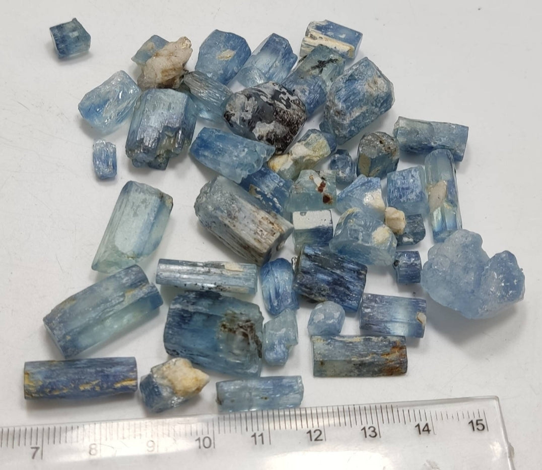 Aquamarine crystals lot 73 grams