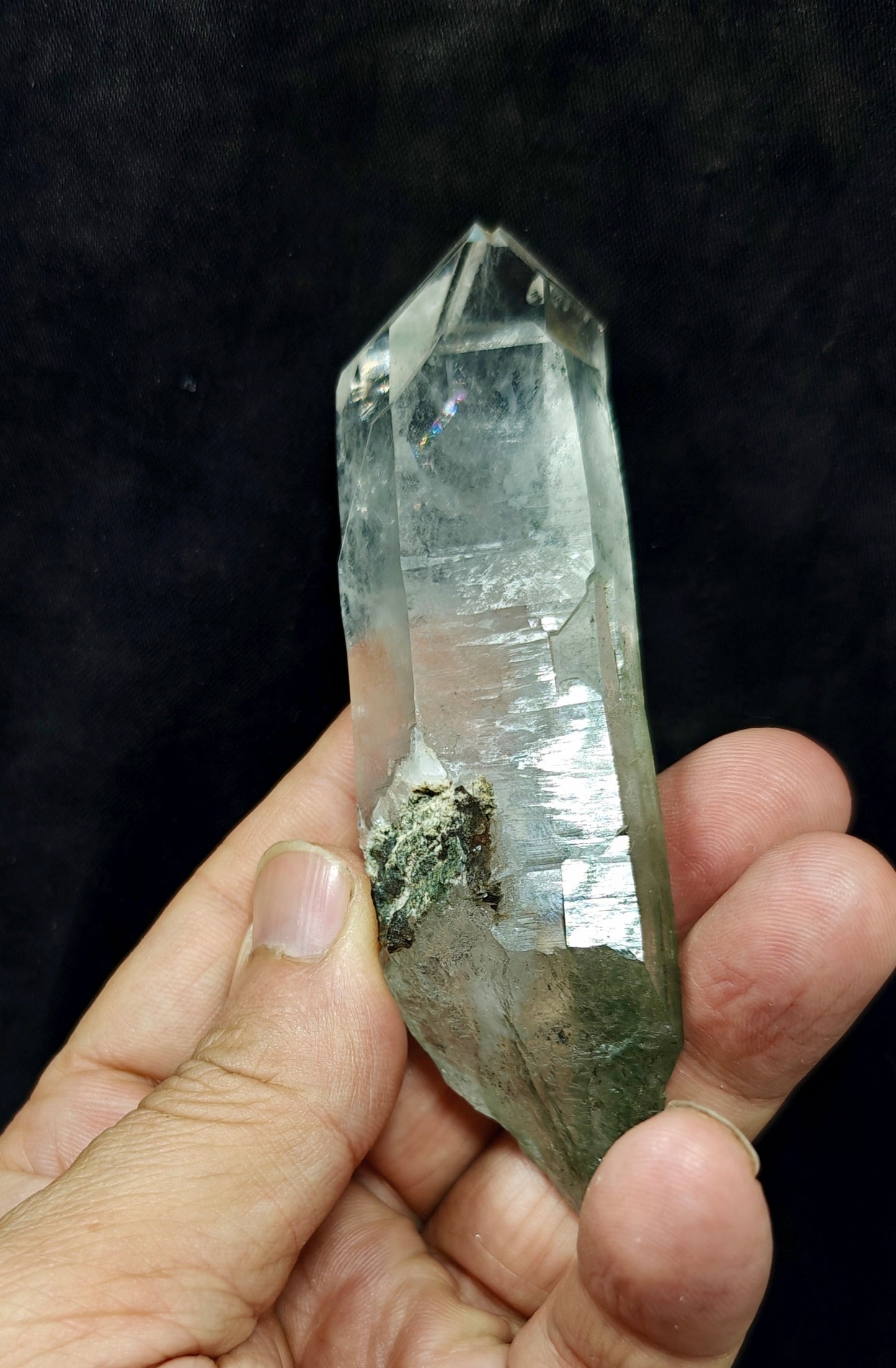 Natural terminated Chlorite Quartz 121 grams