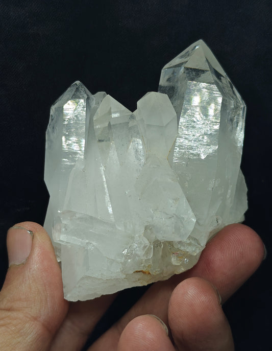An amazing specimen of terminated Quartz Crystals cluster 187 grams