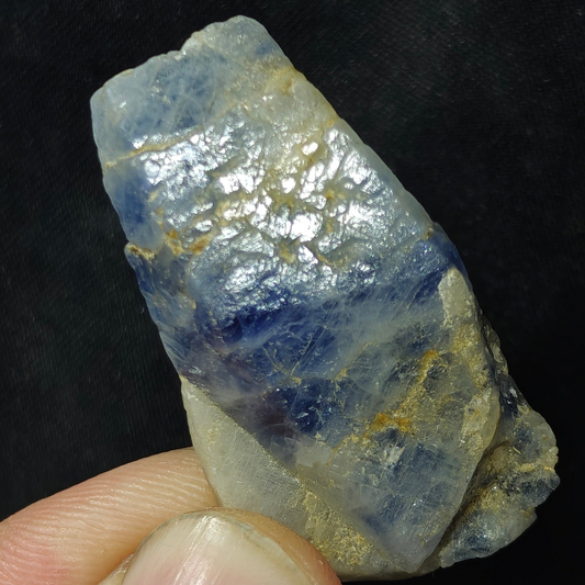 Natural Terminated blue sapphire crystal with some matrix 24 grams
