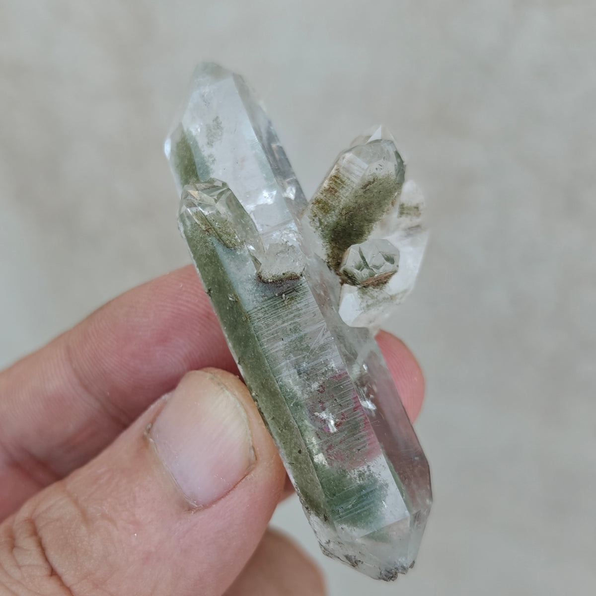 Natural beautifully terminated Chlorite Quartz crystal 27 grams