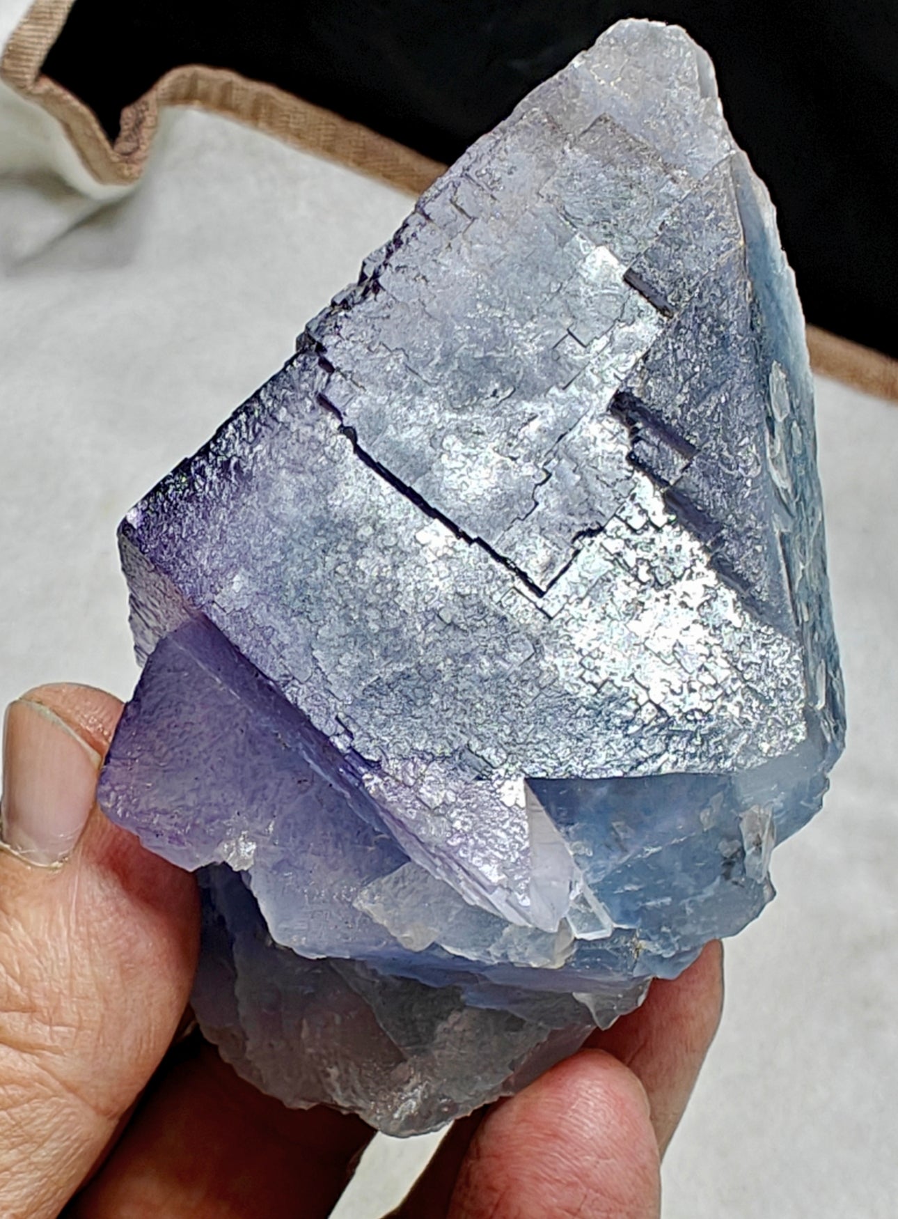 Purple and Blue phantom like Fluorite 330 grams