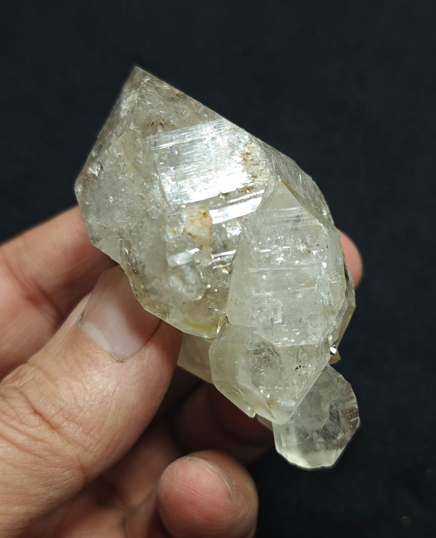Natural double terminated Elestial/skeletal quartz scepter like formation 135 grams