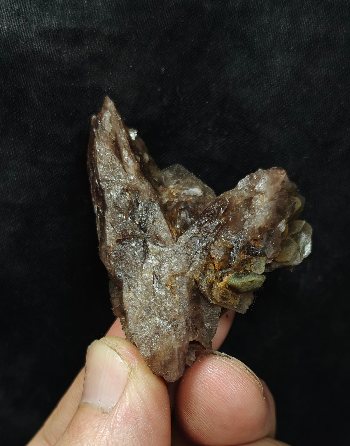 Axinite crystal cluster 38 grams