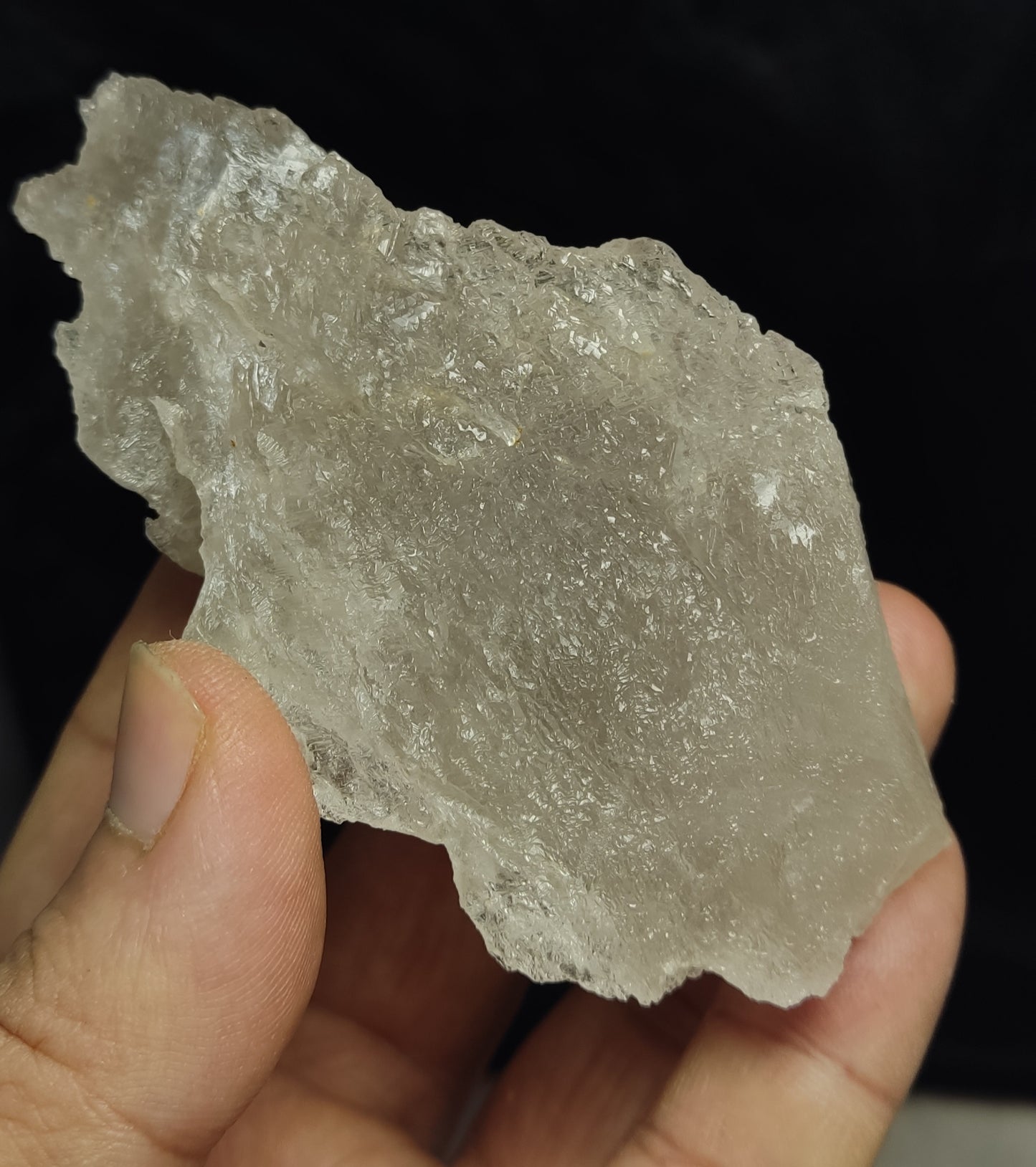 Natural fully etched smoky quartz 156 grams