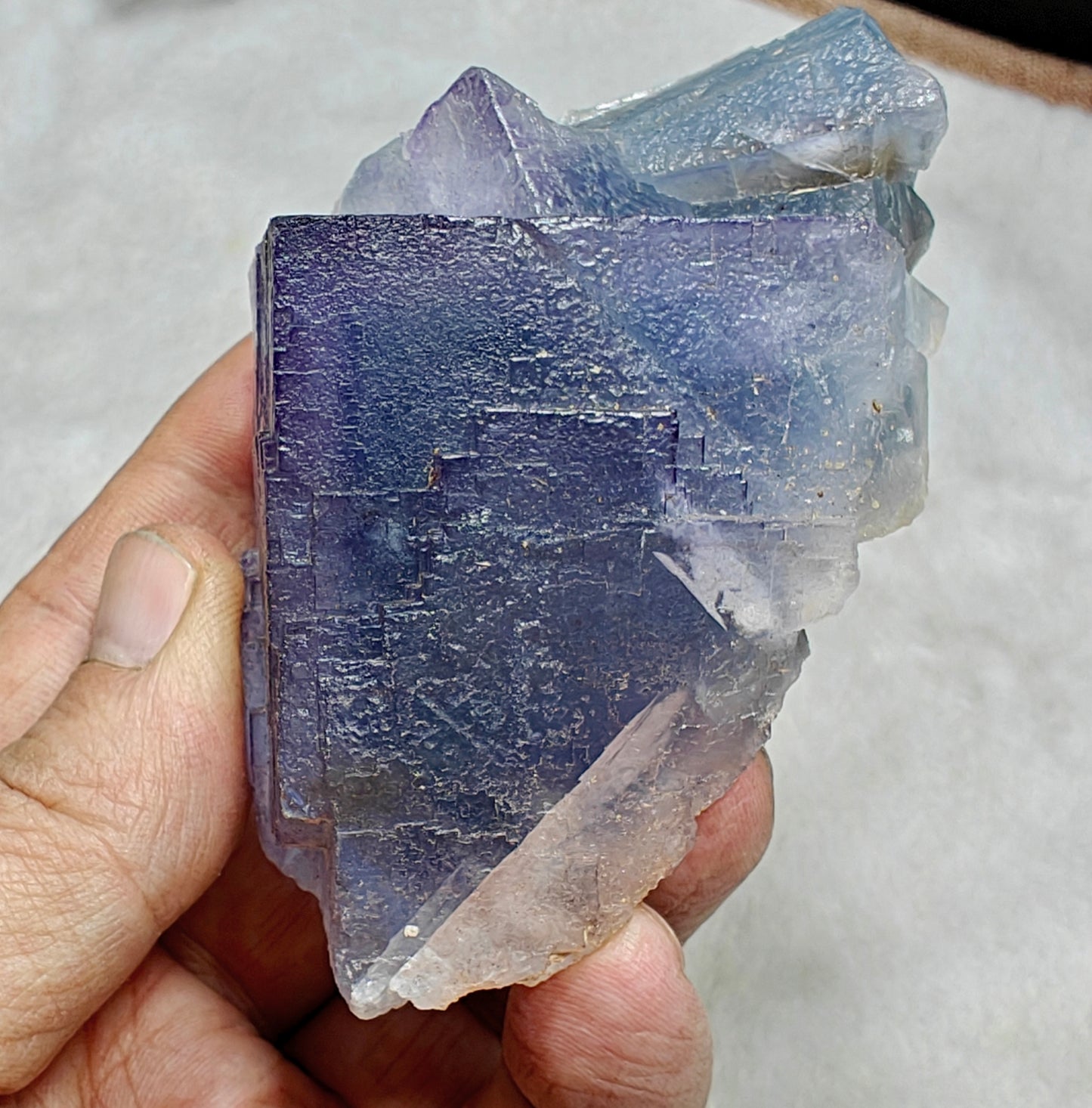 Purple and Blue phantom like Fluorite 330 grams