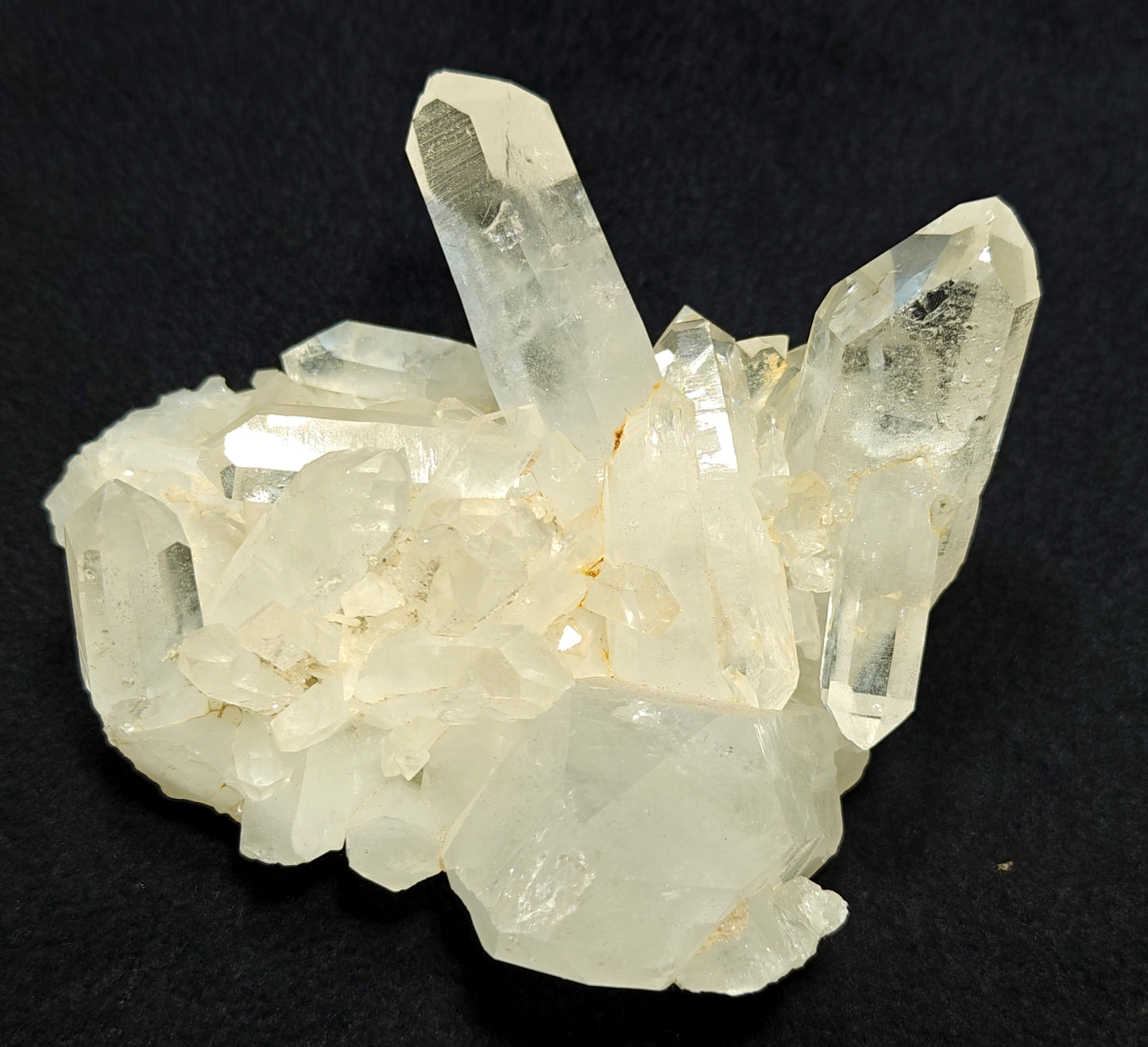 An amazing Quartz Crystals cluster with multiple Terminated Quartz Crystals 552 grams