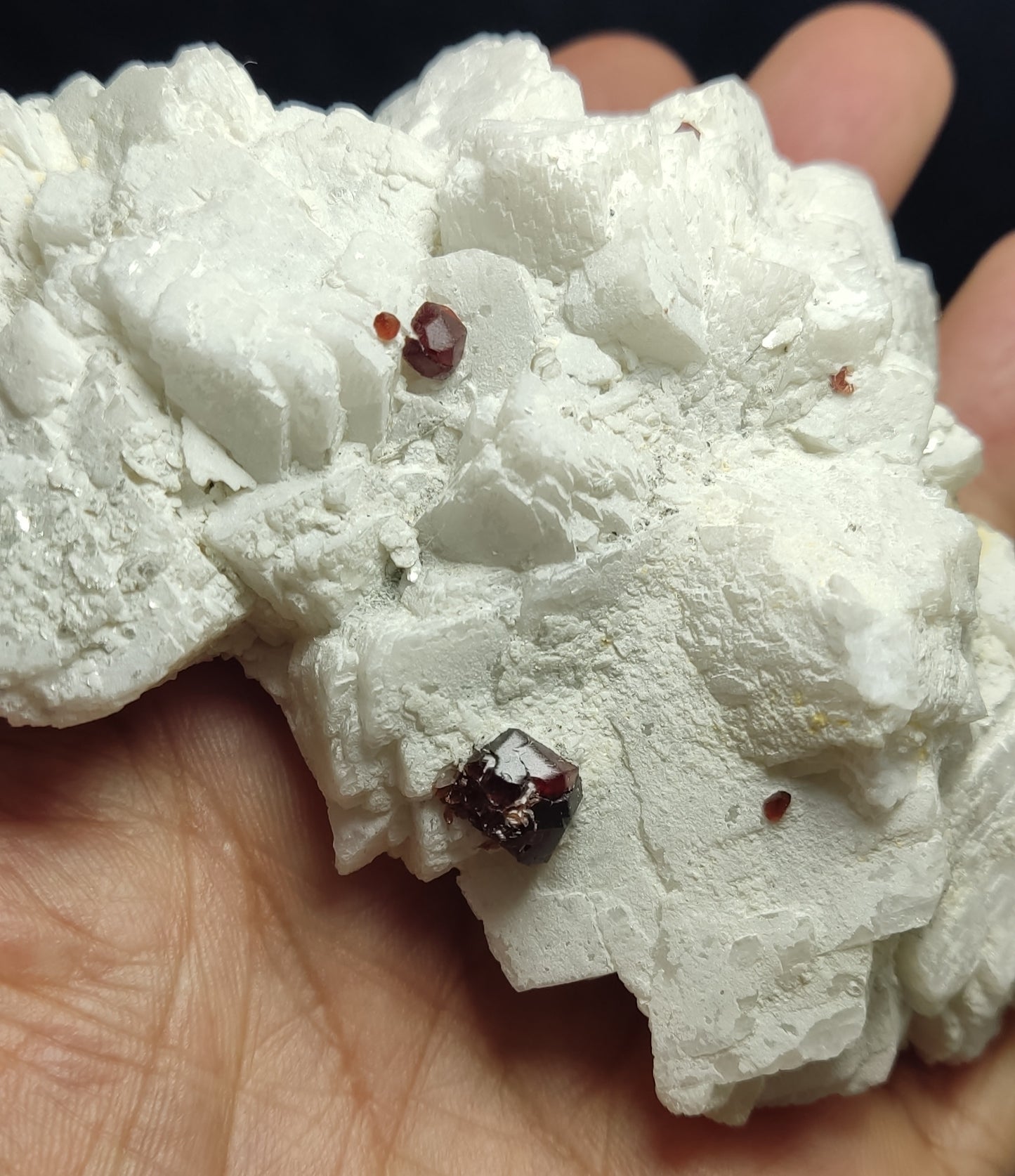 Spessartine Garnets on Matrix with terminated Quartz 307 grams